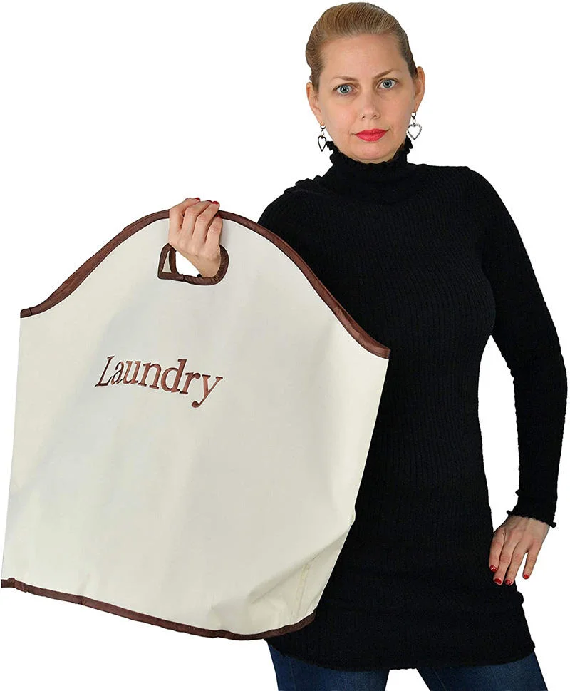 Custom Printed Durable Lanudry Hamper Basket Tote Laundry Bag Laundry Hamper Bag