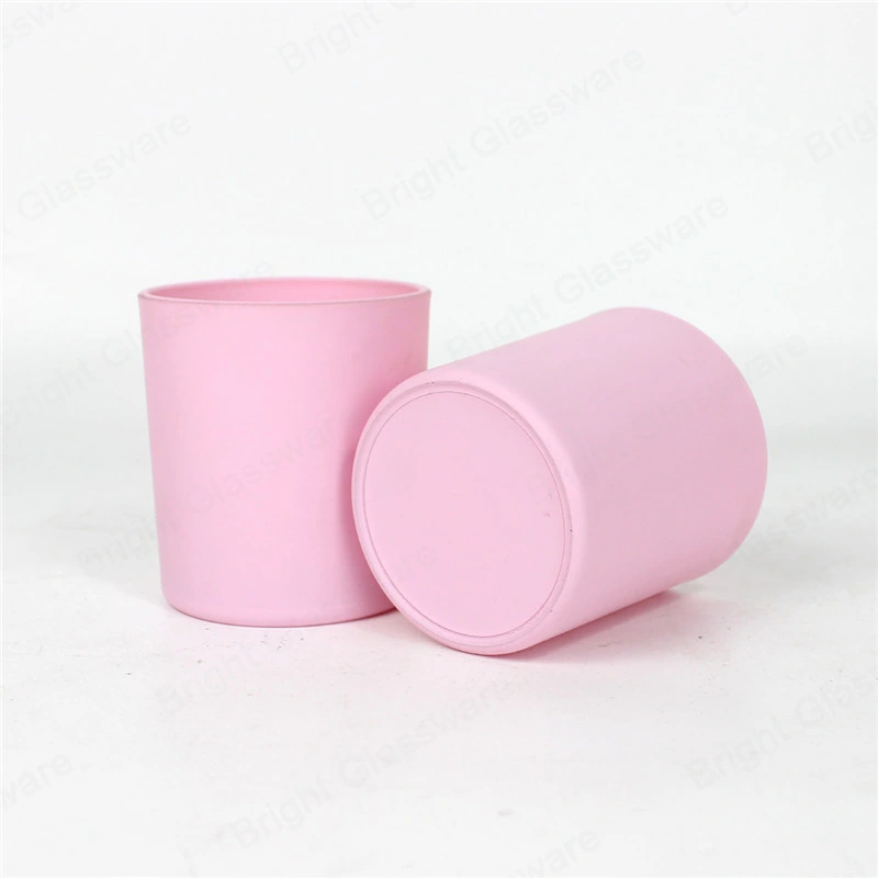 Bulk 6 Oz Small Empty Candle Jars Pink Matte for Making Candles