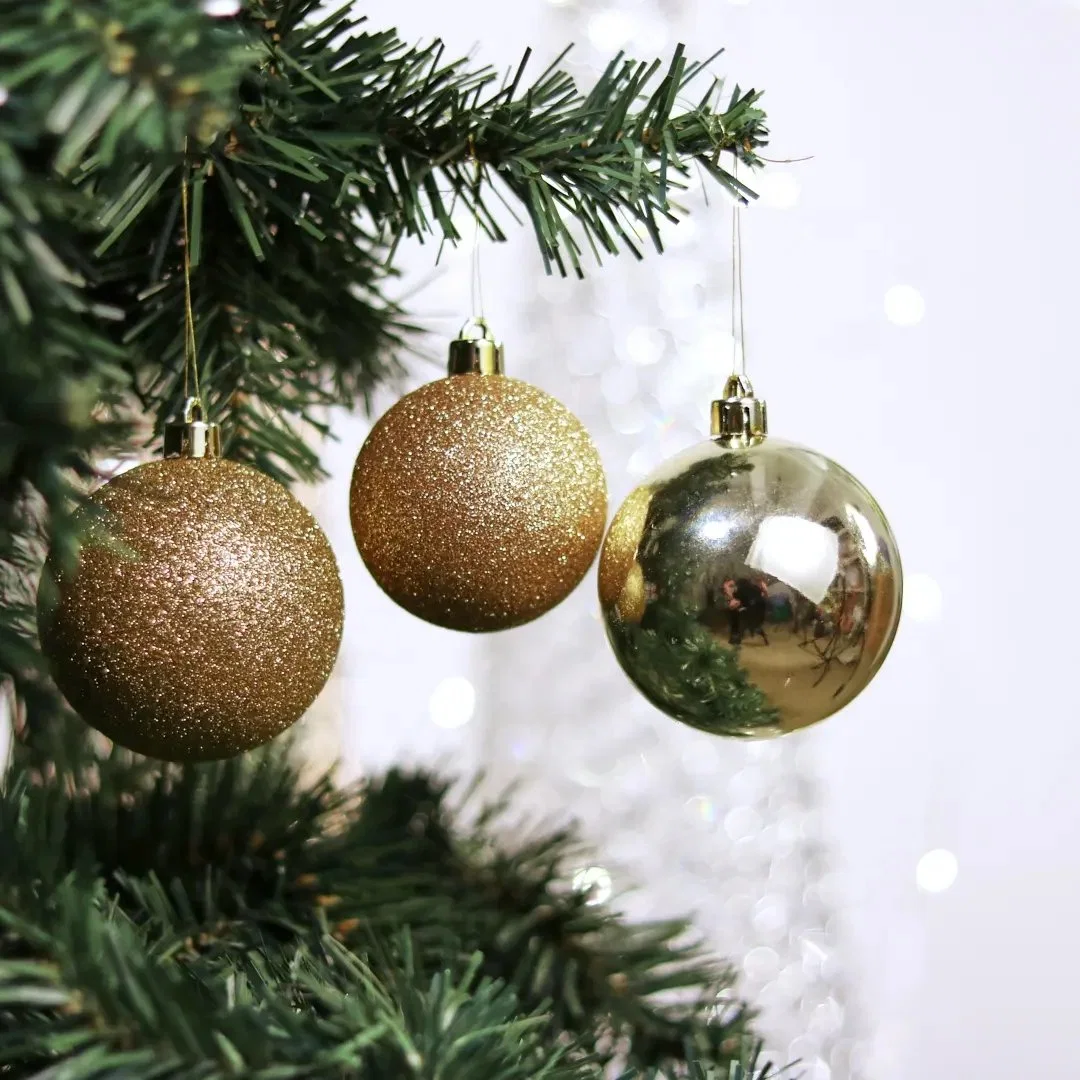 40-80mm 60PCS Gold Christmas Bauble Ornaments Christmas Tree Ornament Set Christmas Balls
