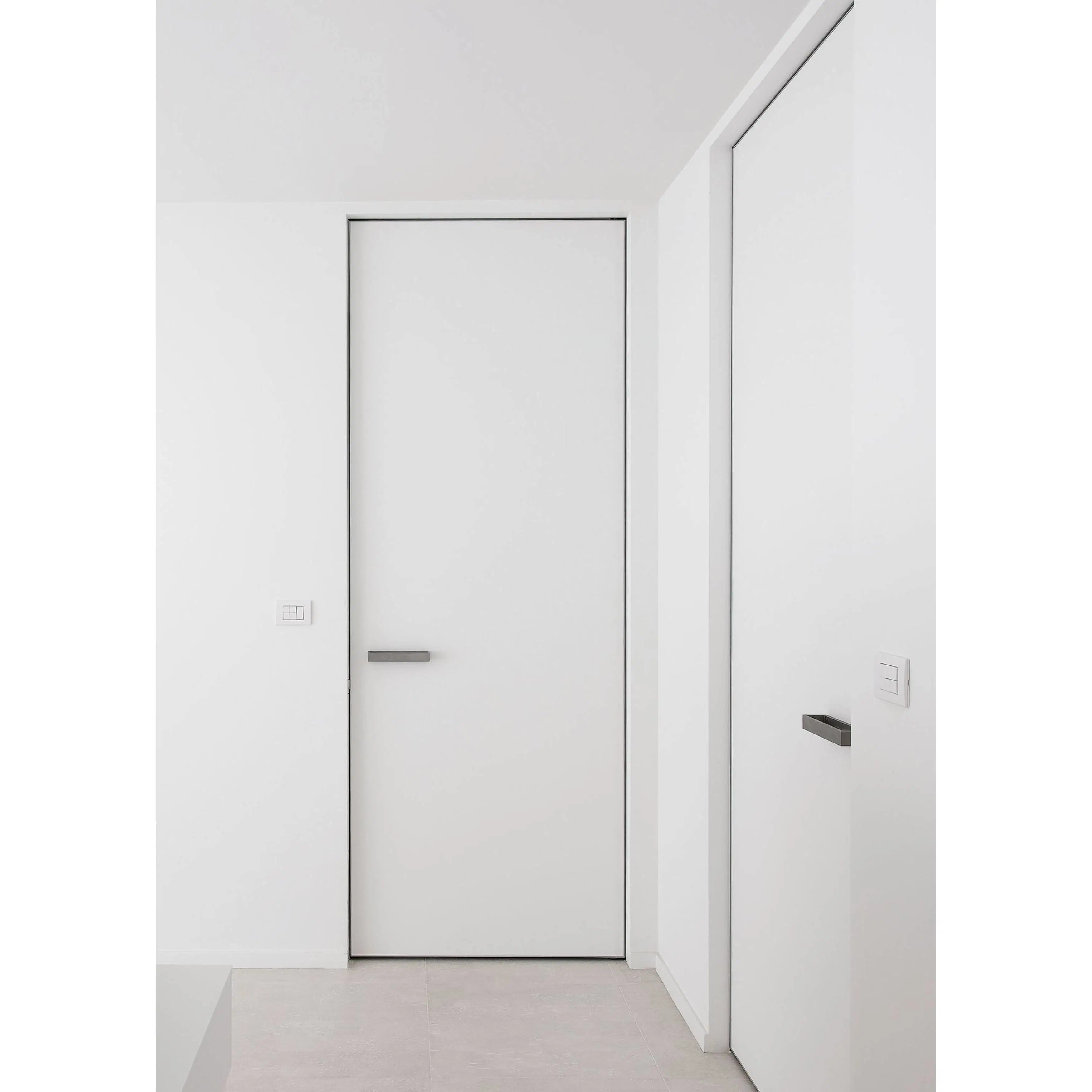 Prehung Hollow Core Wood Panel White Primed Flush Doors Interior Doors