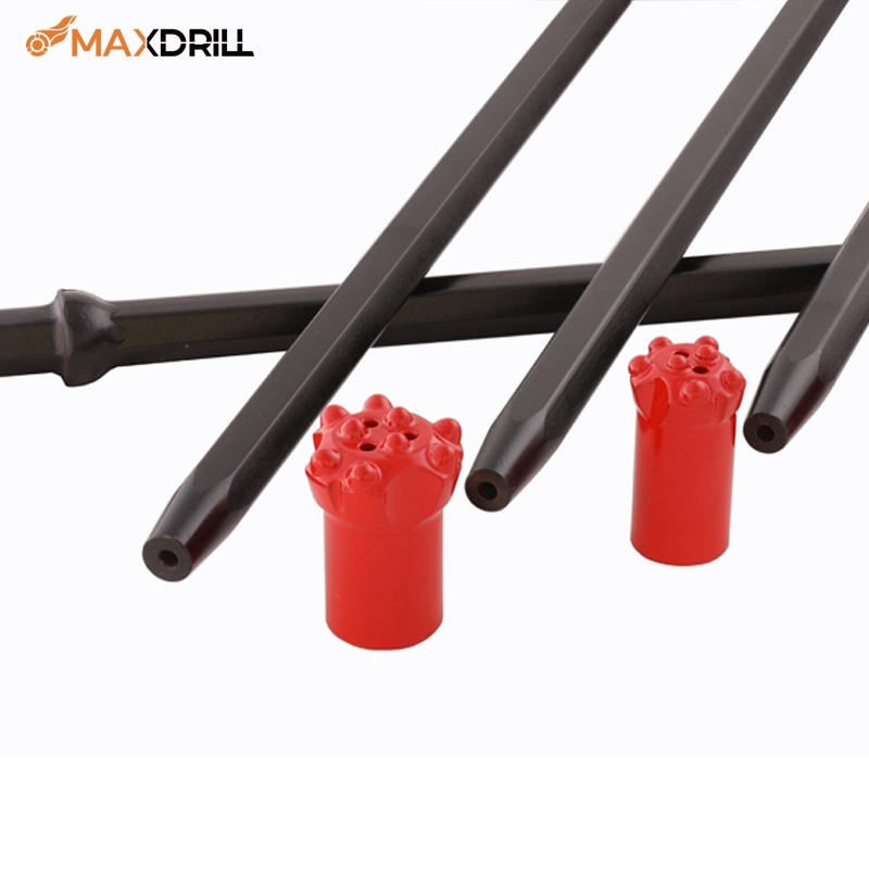 Maxdrill China Factory Price Hot Sale 11 Degree 3050mm Length H22 Tapered Drill Rod for Rock Drilling