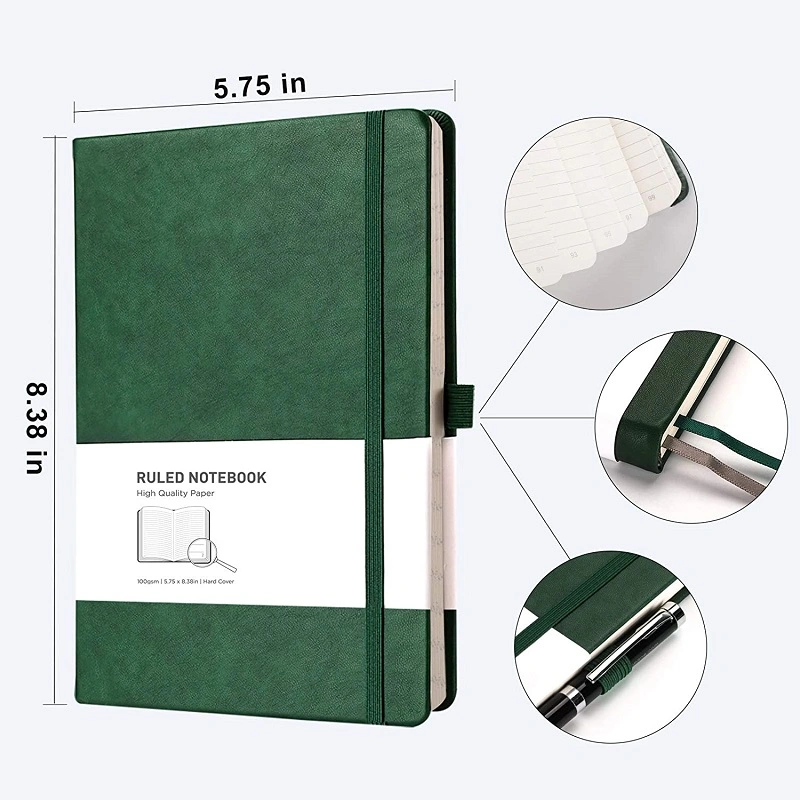 Original Factory OEM Hardcover Printed PU Custom Notebook with Branding Logo