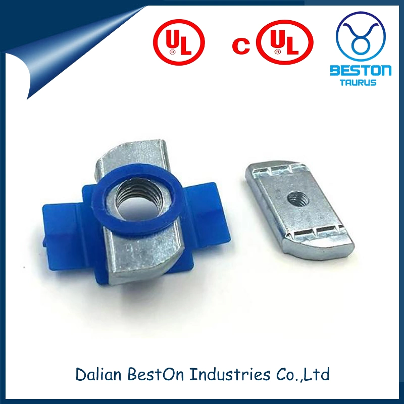 Dalian Beston China Channel Steel Plastic Wing Nut Manufacturer Frameless Clamp 4-10mm Carbon Steel Material Plastic Nut Customized Color Plastic Wing Nut