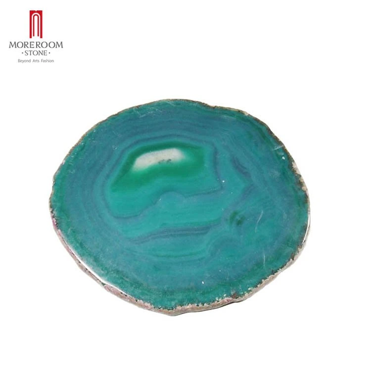 Turquoise Green Drink/Perfume Marble Coasters