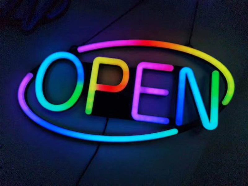 Animation LED Open Sign für Restaurant Shop Display und Werbung Außenwerbung LED-Display Öffnung