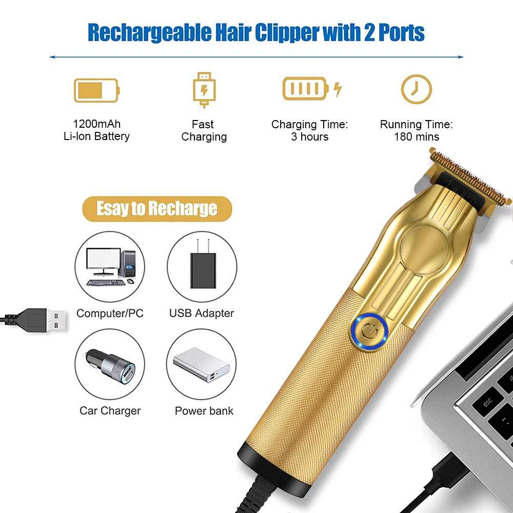 Cortapelos USB inalámbrico recargable