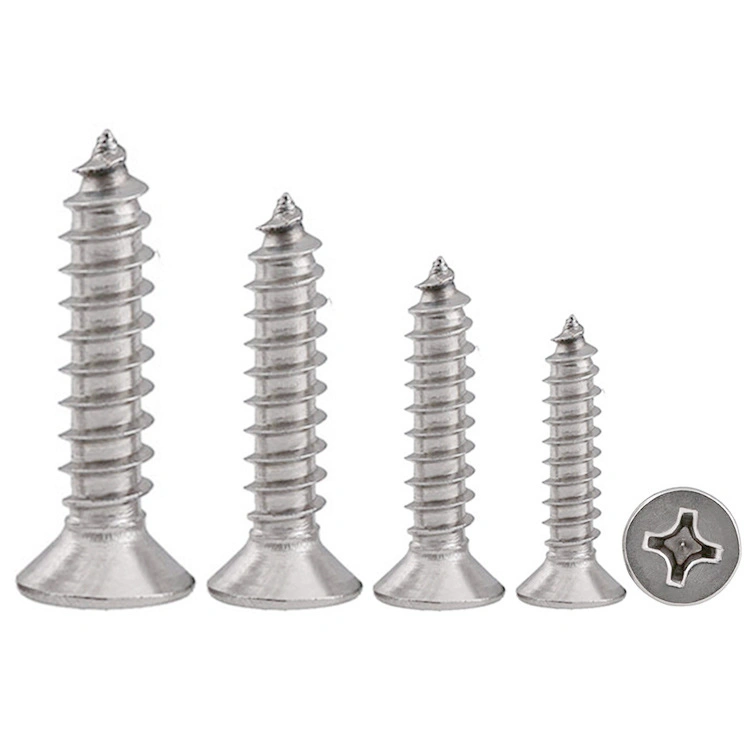 Cross Groove Flat Head Stainless Steel Pegs Self Tapping Screws