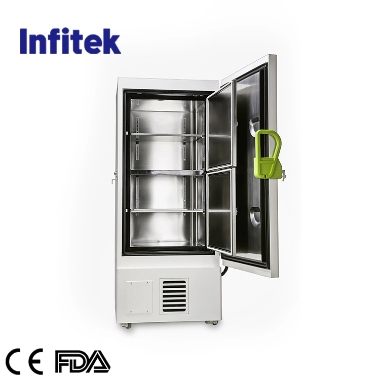 Infitek -86 grados de temperatura ultra bajo sistema de refrigeración Dual congelador congelador congelador vacuna médica Lab