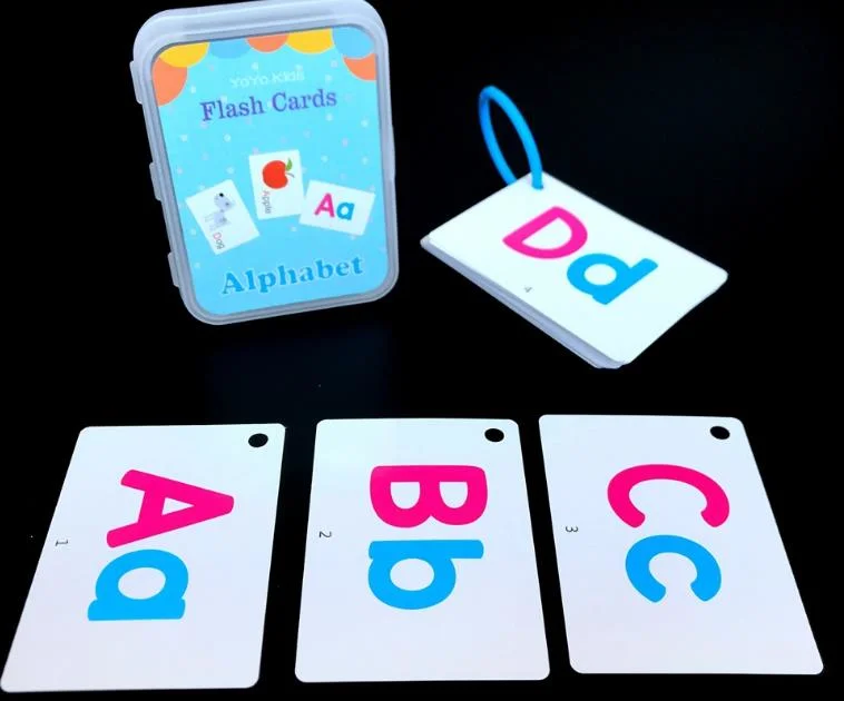 Benutzerdefinierte Englisch Lernen Speicherkarte Early Educational Spielzeug für Kinder Spielkarten Flash-Karten Für Kinder