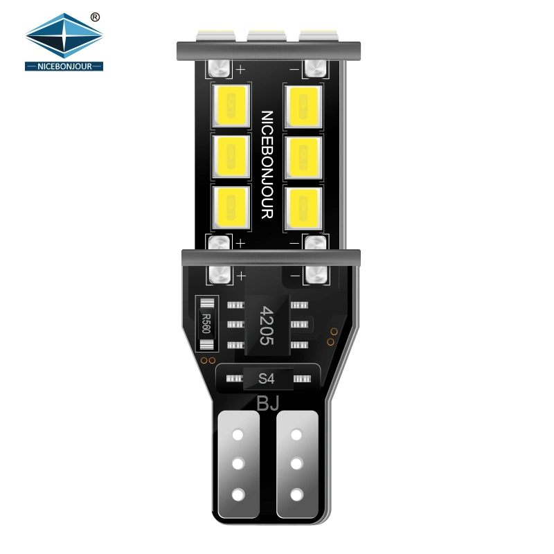 Highlight T15 T16 W16W LED Reverse Light Bulb Canbus LED Backup Parking Light Car Lamp Bulbs 15SMD 2835 T15 LED 12-24V