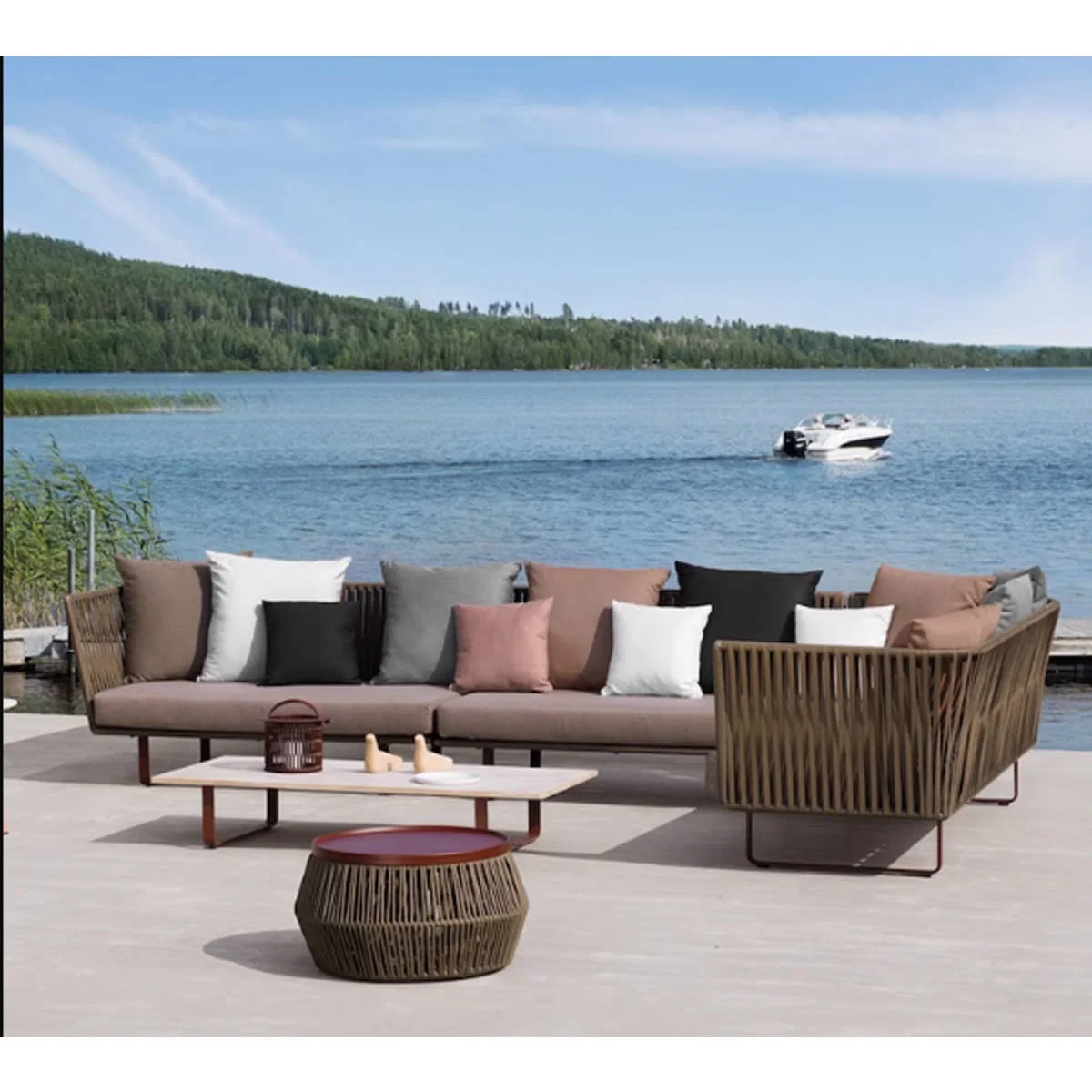 Nordic Outdoor Courtyard Waterproof Leisure Coffee Table Garden Sofas