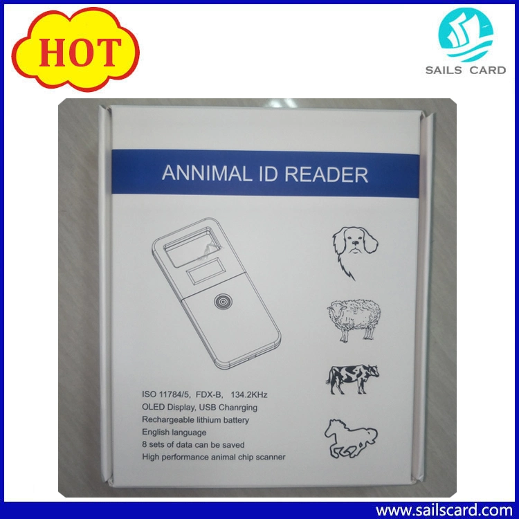 NFC Passive 134.2kHz Em4305 Livestock RFID Ear Tag Reader or Microchip Scanner