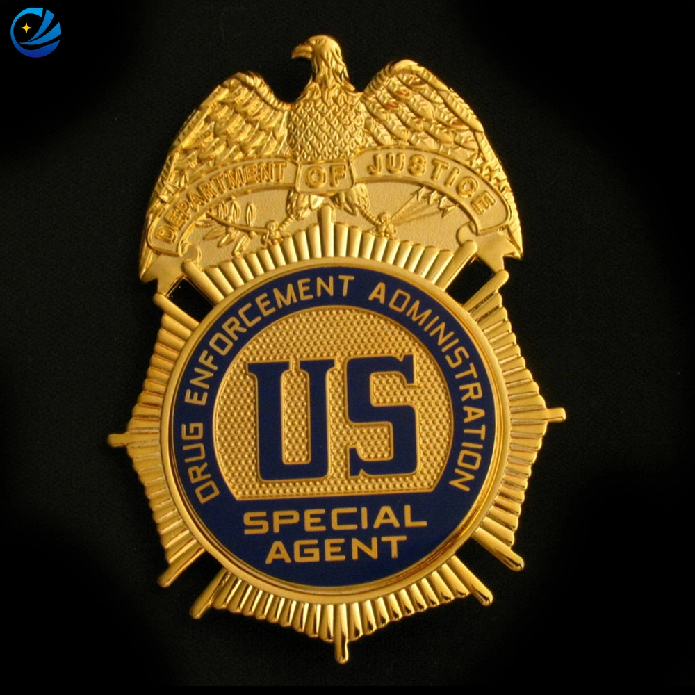 Factory Custom Zinc Alloy Special Metal Gold Plating Engraved Plaques Name Military Army Us Police Die Struck Casting Lapel Pins Toronto Police Security Badge