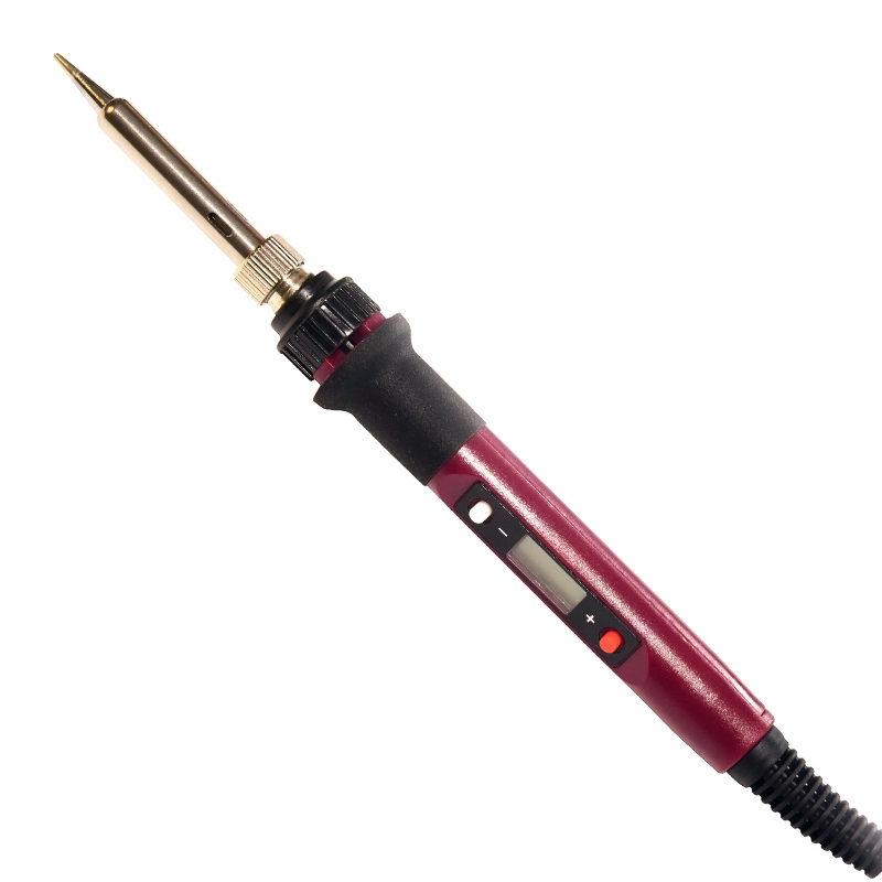 Red Color 80W LCD Display Electric Soldering Iron 110V/220V Adjustable Temperature Soldering Irons with Sleep Fuction