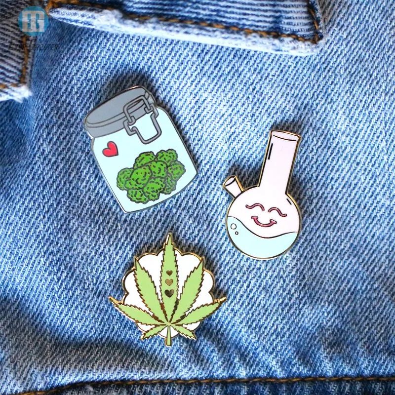 Custom Enamel Plant Pin Badges