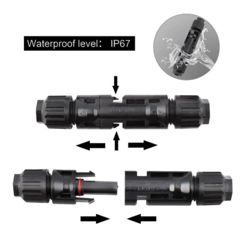 Painel Solar à prova de conexão macho e fêmea os Terminais do Conector da Chave fotovoltaicas Acessórios