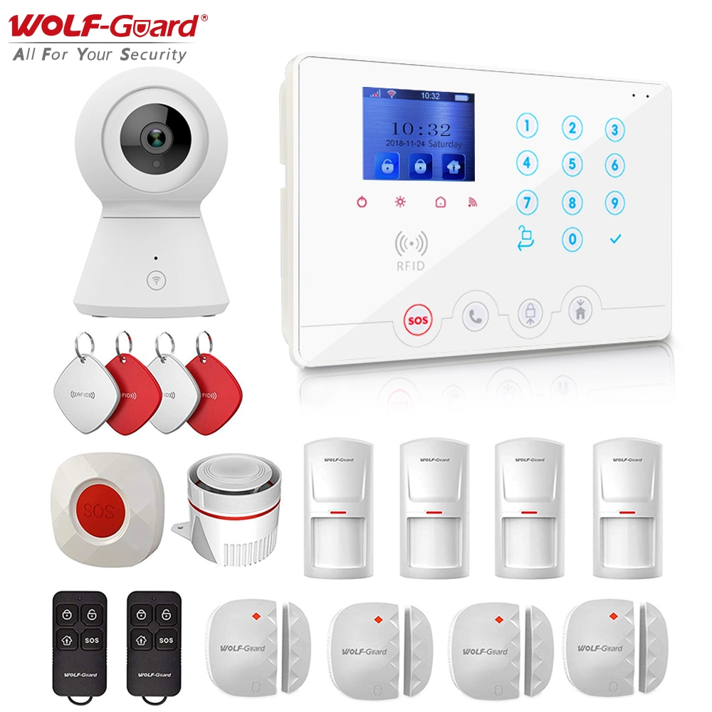 Intelligente Tuya GSM und WiFi Sicherheit Home Alarm Einbruchalarm System mit RFID-Karte