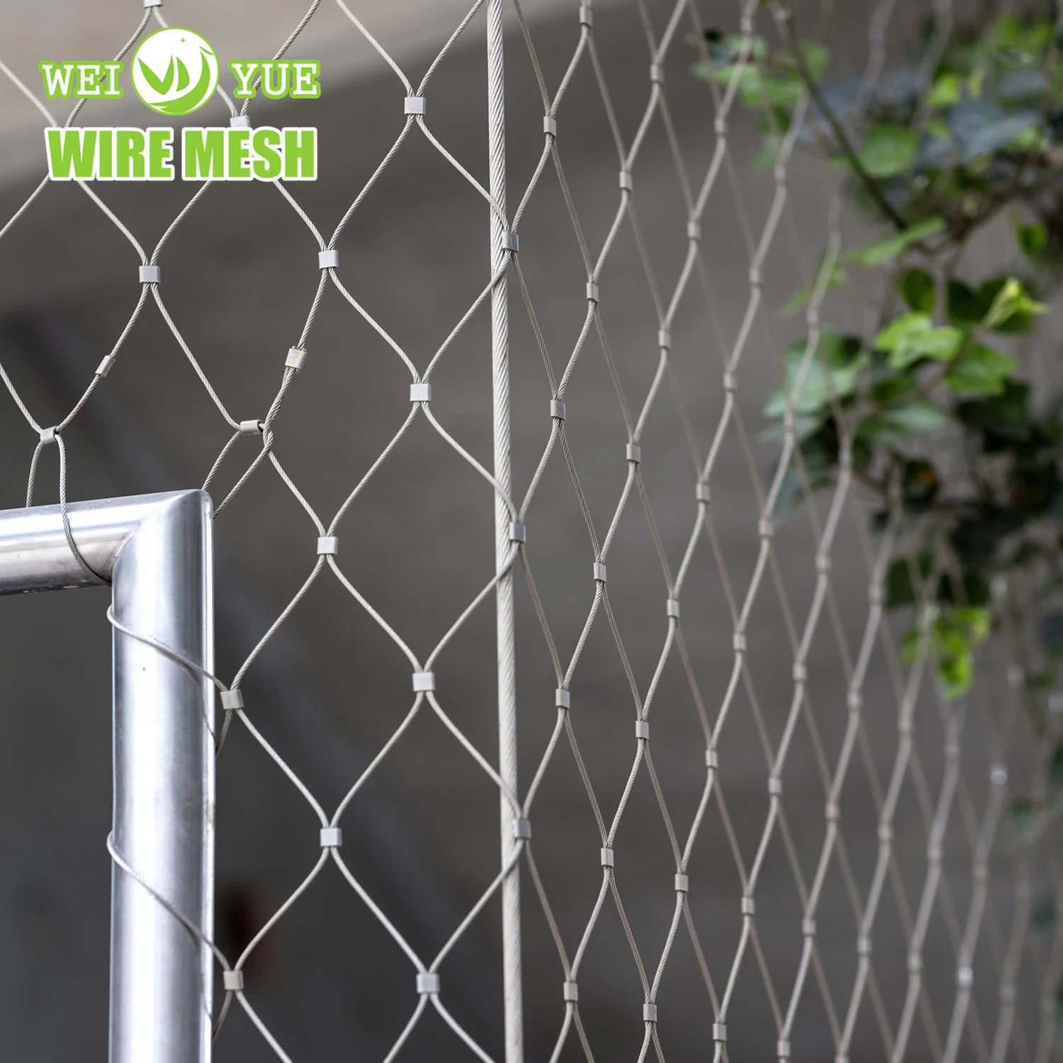 Handwoven Stainless Steel Wire Rope Stair Railing Netting Fence Mesh