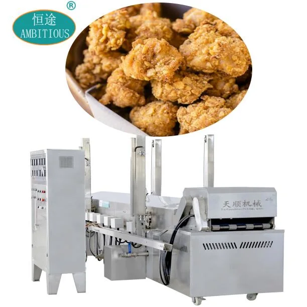 High quality/High cost performance  Stainless Steel Fried Chicken Popcorn Deep Fryer Continuous Oil Frying Machine