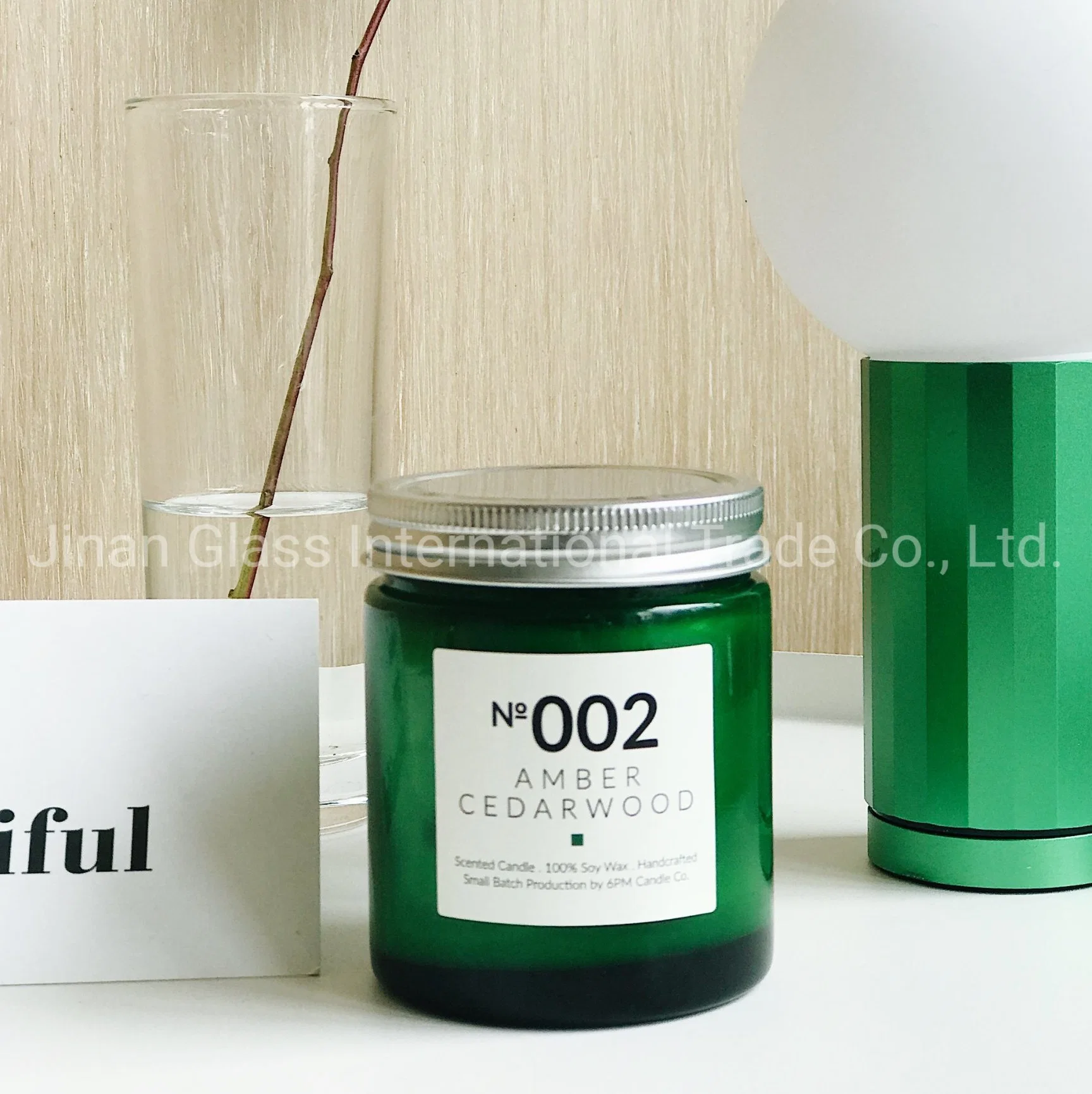 Creative Green Candle Cup Fragrant Candle Bottle Manual Making Small Firefly Green Bottle