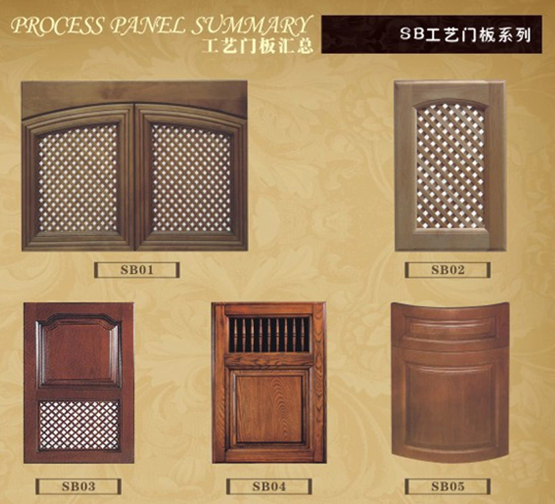 Solid Wood Kitchen Cabinet Grid Door (BR-SA04B)