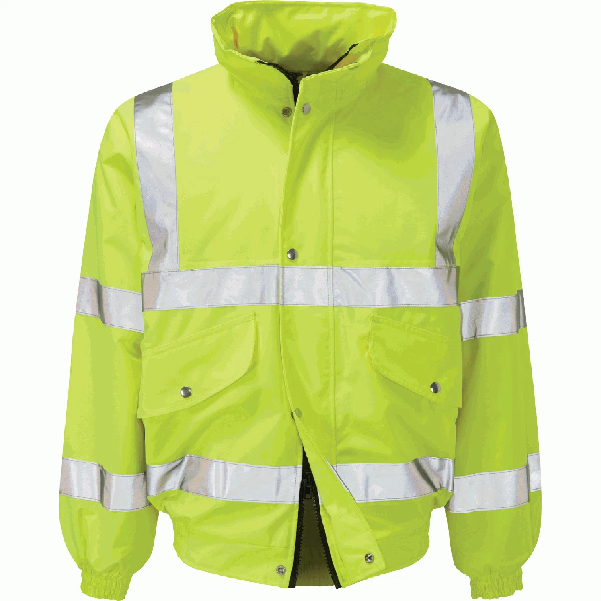 Dos tonos Alta visibilidad Reflectiva Nueva Construcción de la Industria Oxford suave Ropa de trabajo ligera chaqueta de seguridad de alta visibilidad reflectante