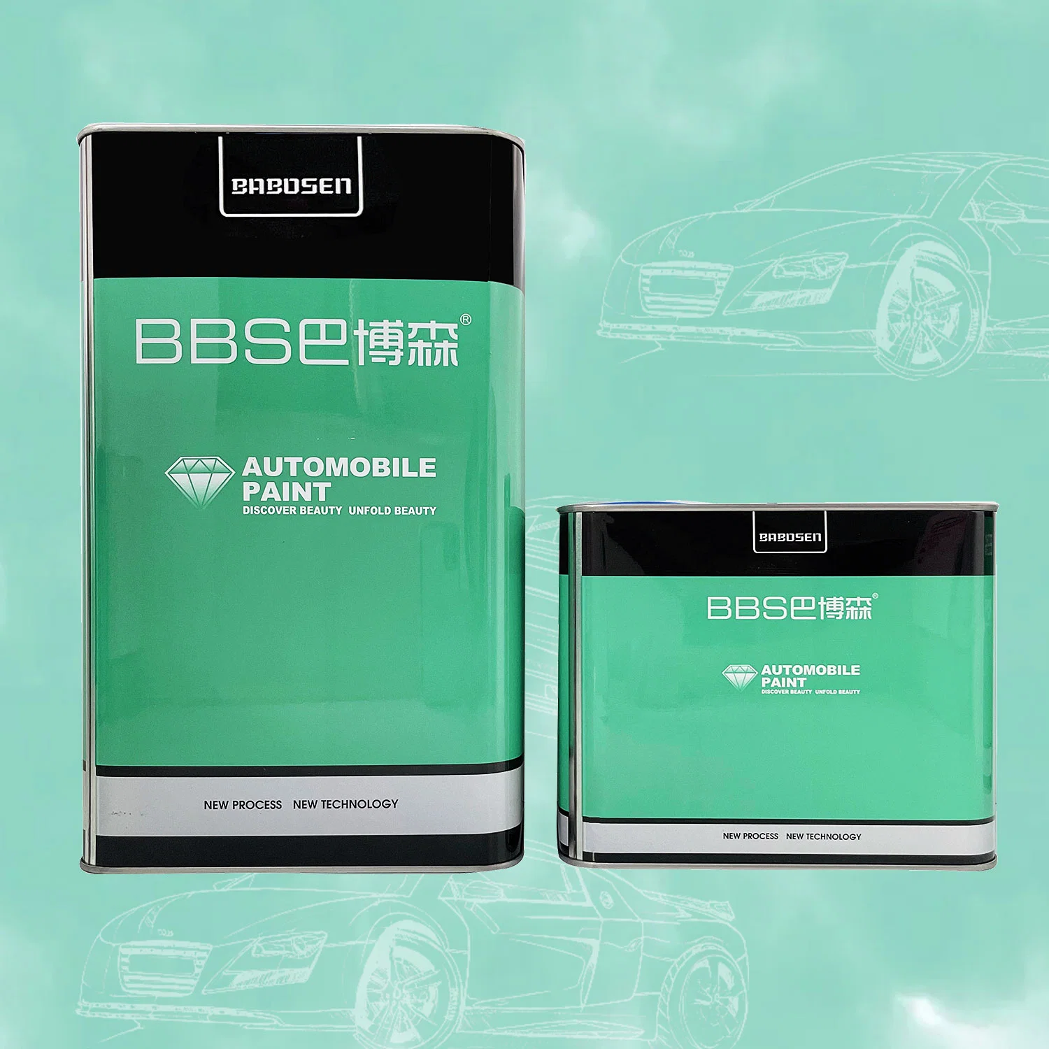 High Application High Plumpness Acrylic Auto Paint Wholesale/Supplier Spray Car Paint Babosen Matt Clearcoat (3: 1: 1) (by 580 hardener)