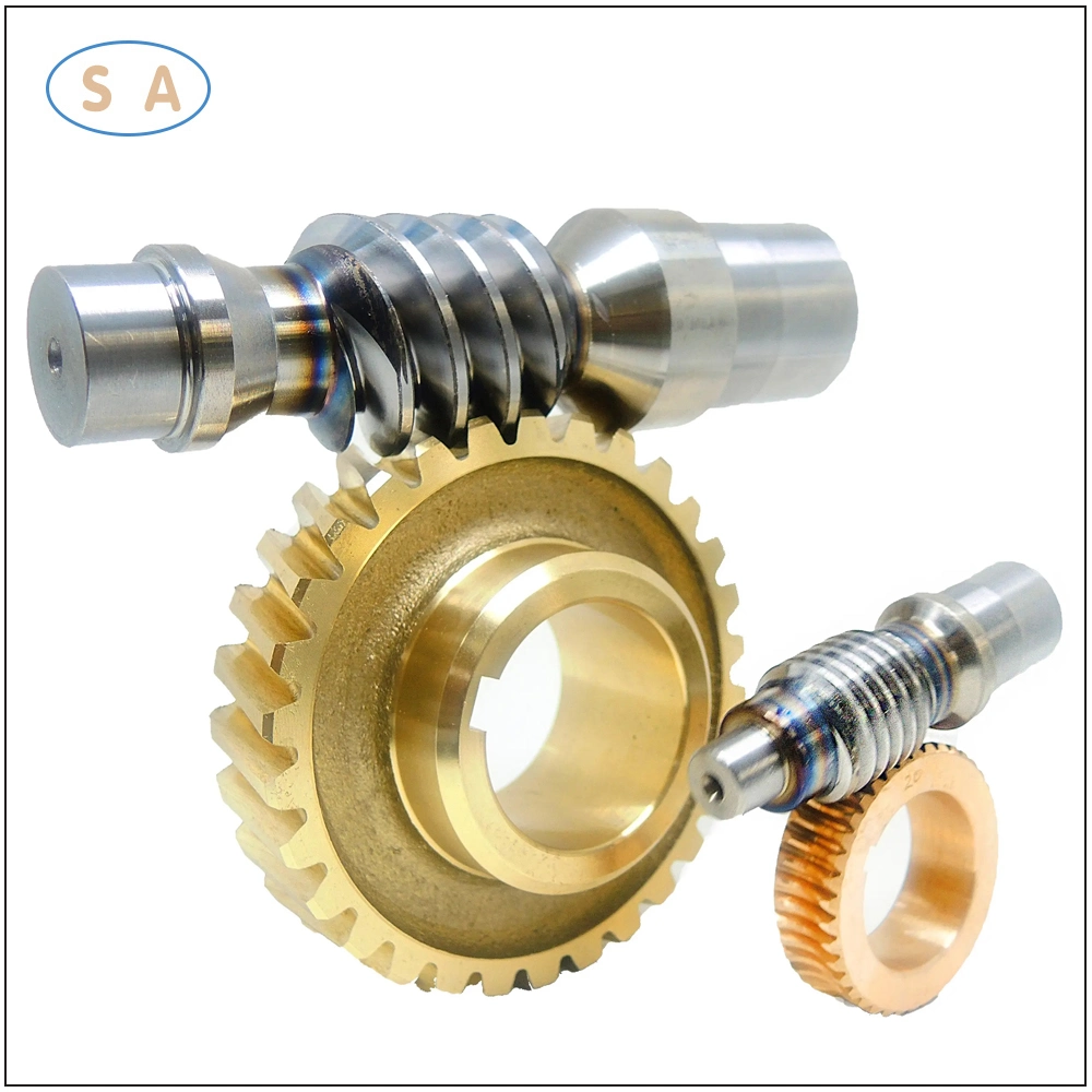 Brass/Bronze/Stainless Steel Helical Safety Gear Stepper Motor Worm Gear