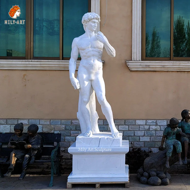 Garden Products Hand Carved Sculpture Marble Michelangelo David Statue Outdoor Landscape