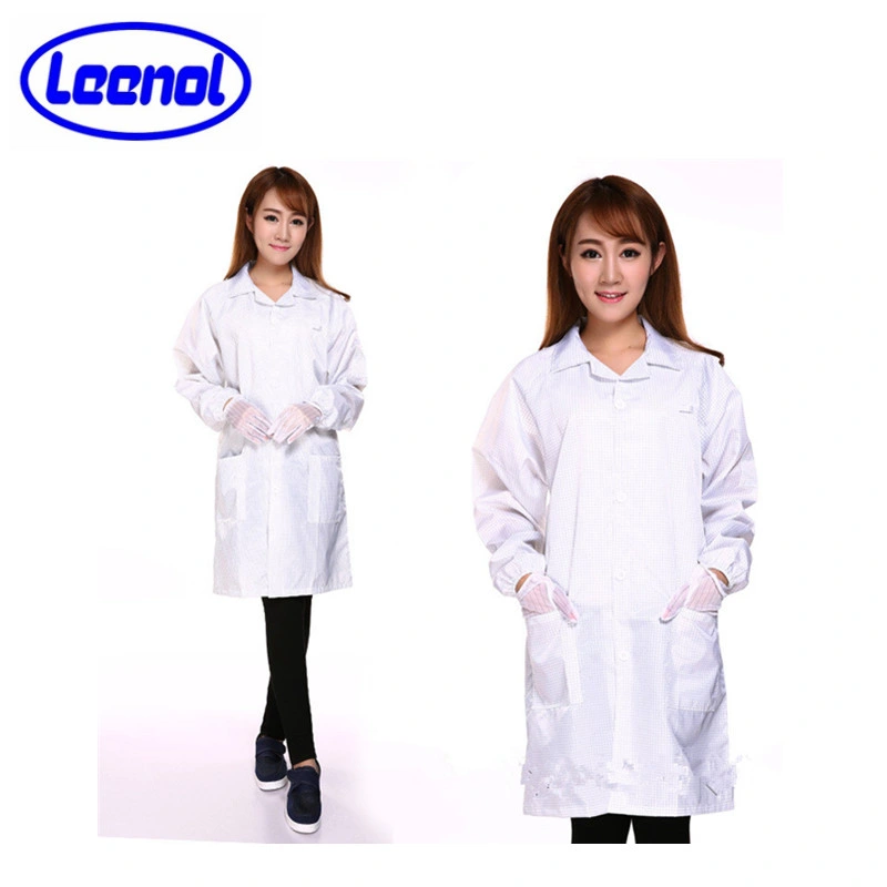 Leenol-1560101 ESD ropa de limpieza antiestática de la rejilla sin polvo