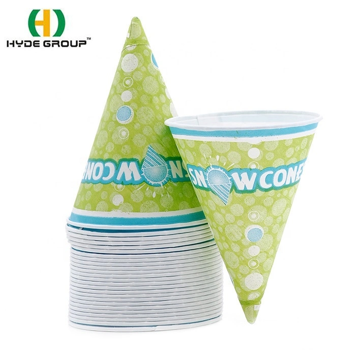 Wholesale Customize Food Grade Paper Water Cone Cups for Public Place