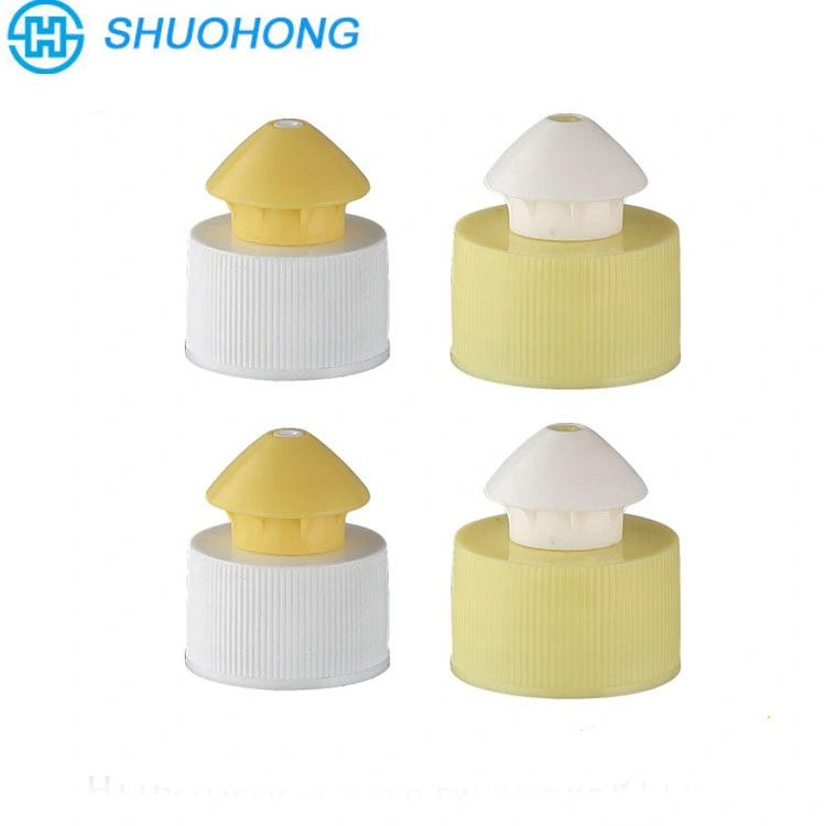 24mm, 28mm Round Top PP Pull Push Cap for Shampoo