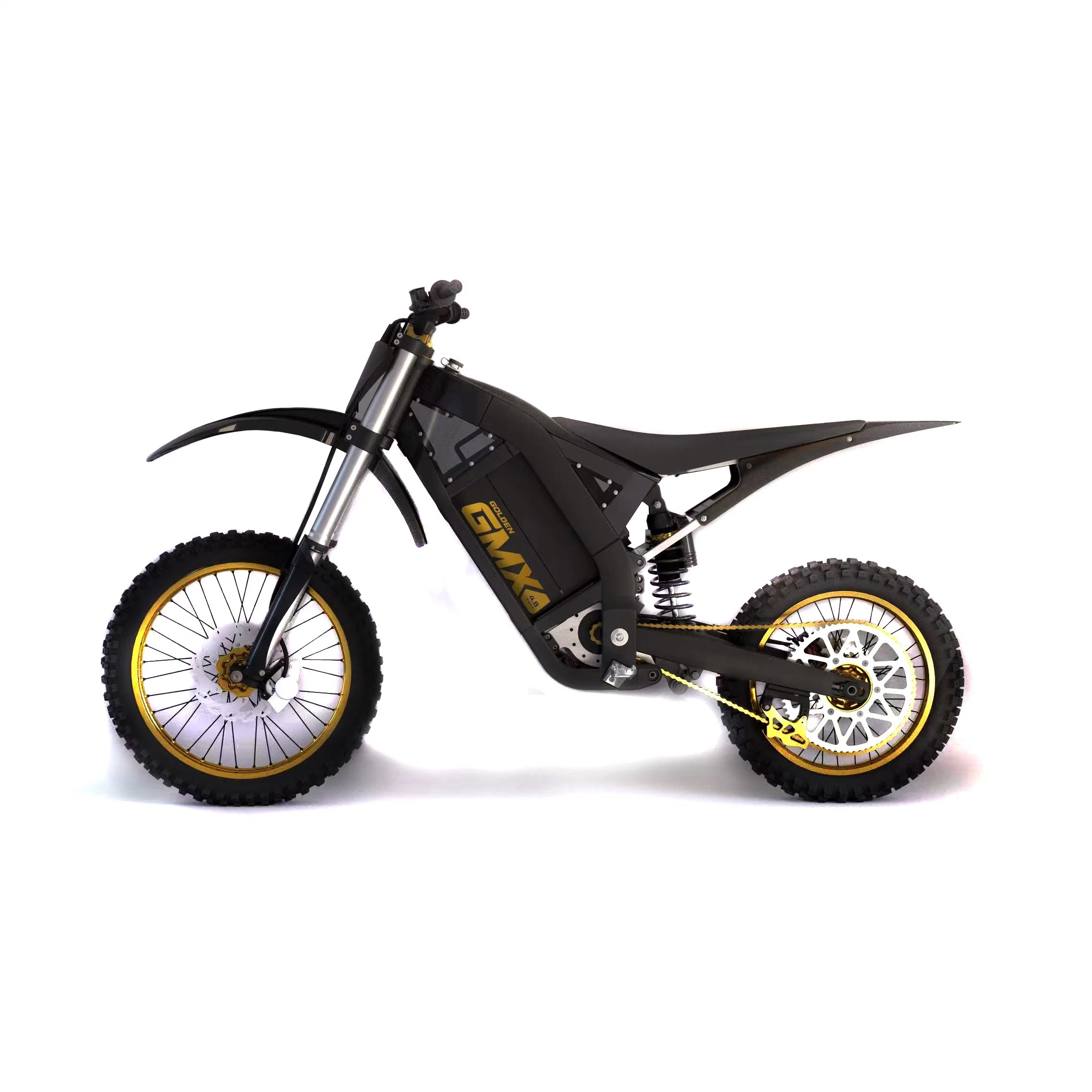 Haute puissance Sine Wave Control 10KW 72V 120kmh 120KG Moto électrique de course sportive sans balais et sans engrenage avec batterie interchangeable.