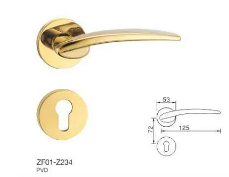 European Style Black Decorative Door Hardware Zamak Furniture Door Lock Lever Handle