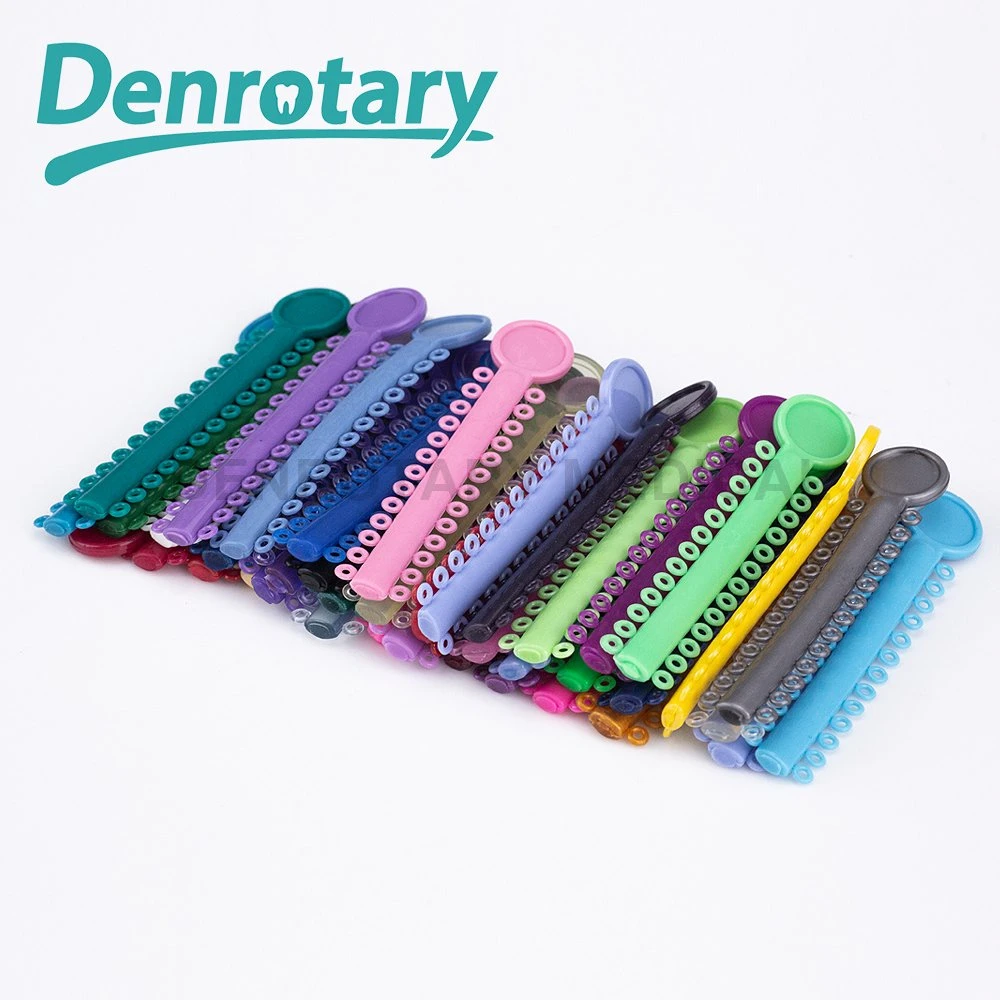 Denrotary Dental Equipment Dental Orthodontic Elastic Ligature Ties Bands for Brackets Braces