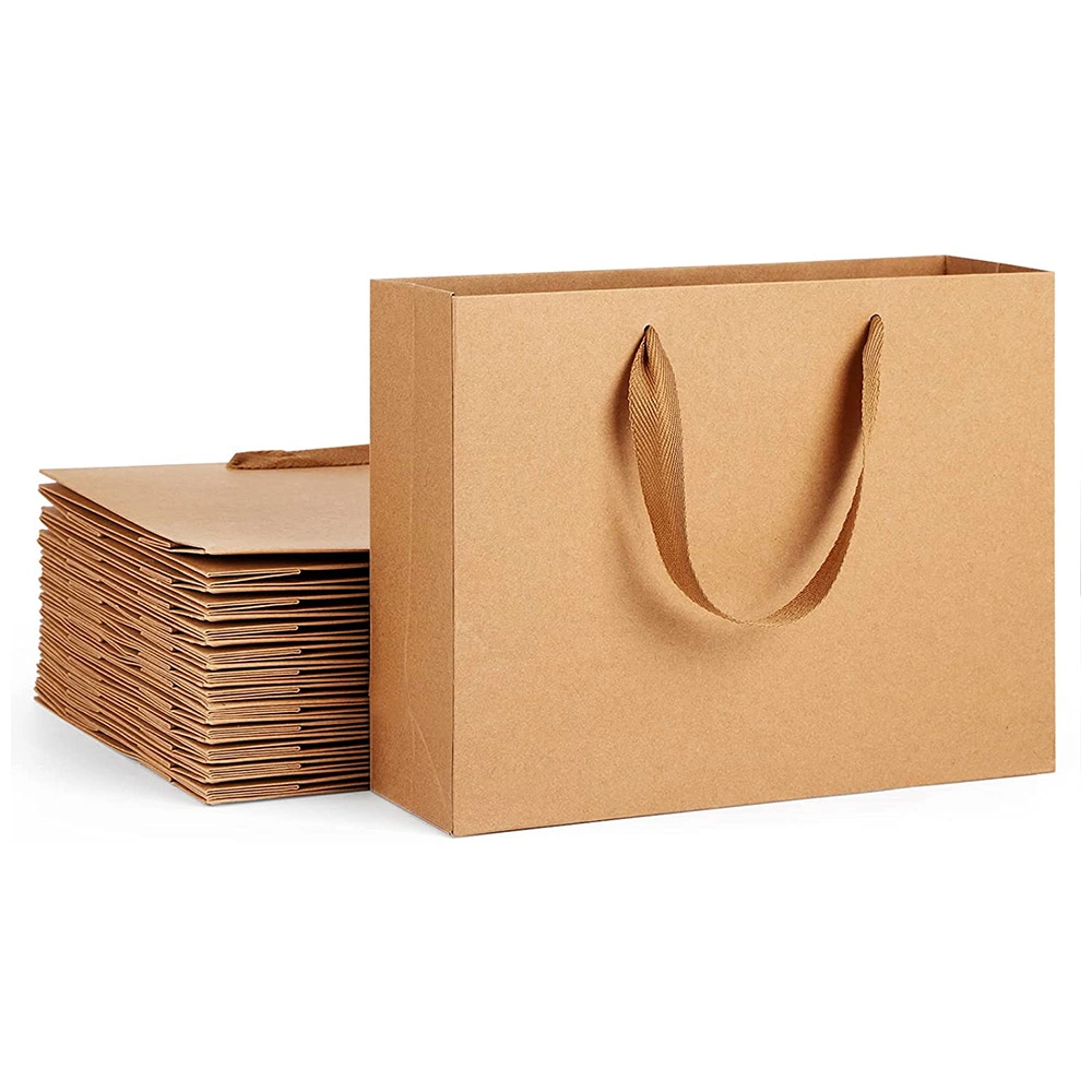 Подарочная сумка Kraft Paper Pouches для Party Одежда Обувь Упаковка Подарочные сумки оптом с нейлоновой ниткой