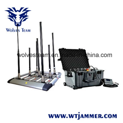 600W High Power 4 bis 8 Bänder High Power Up Bis 2500m Drone Signal Jammer