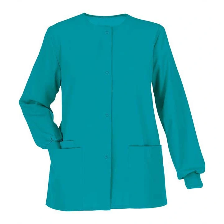 OEM Ladies Long Sleeve Nursing Jacket Healthcare Stretch Doctor's Scrub Jacket