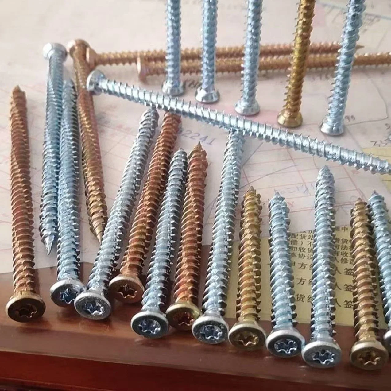 Concrete Screws, White Zinc, Hi-Lo Thread, Torx Pozi, Manufactory From Tianjin