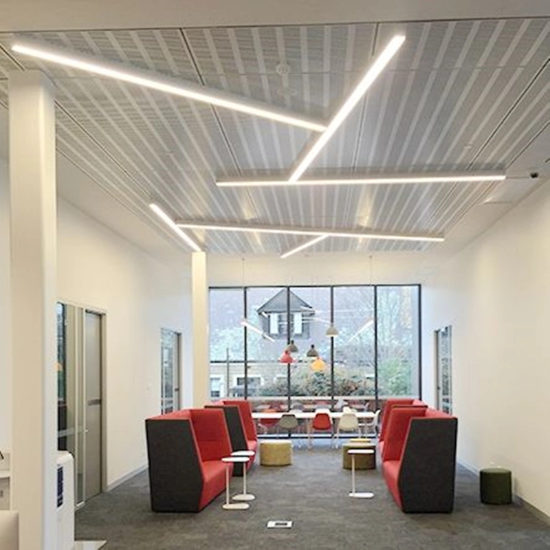 A intensidade de luz Linear Inground Conexão do perfil de alumínio Office lustre de iluminação
