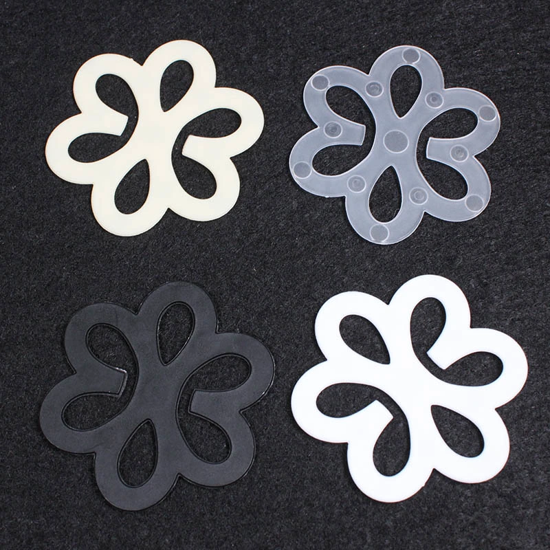 Flower Shaped Invisible Bra Cross Back Clip Durable 4 Colors Adjust Bra Strap Clip Underwear Fasteners Bra Clips Strap Holders