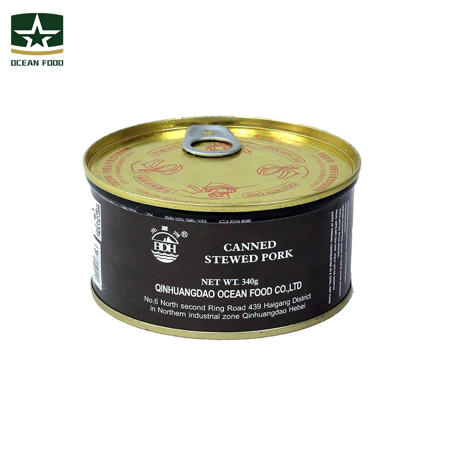 Multiple Trace Elements Pork Flavor Canned Stewed Pork 340g for Traveling