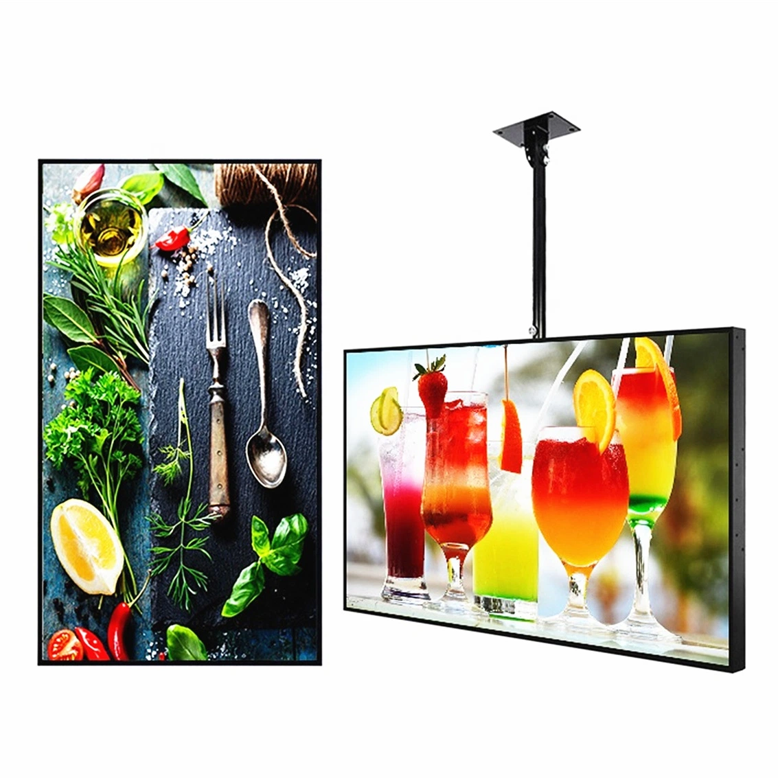 Digital Signage Ad Monitor Advertising Playing Screen Public Place Hotel Wall Mount LCD Display Touchscreen Display Infrared Touch Panel Digital Toilet Screen