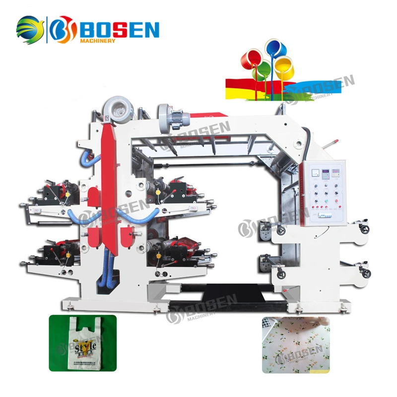 4 Color High Speed Flexo Printing Machine Use for T-Shir Bag Printing