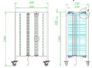 Carrito para PCB antiestático fábrica electrónica