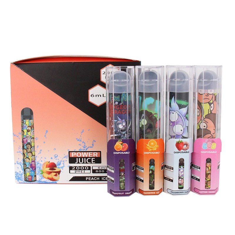 Populares 2000 Puff Mayorista/Proveedor Vapes desechables electrónica Vape Pen 6.0 ml de zumo de E E cigarrillo