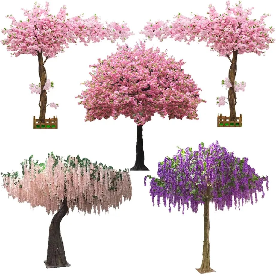 Contact Us for Free Sample Custom 1.5m 3m 4m Simulations Sakura Wedding Decorative Cherry Flower Tree Artificial Cherry Blossom Tree