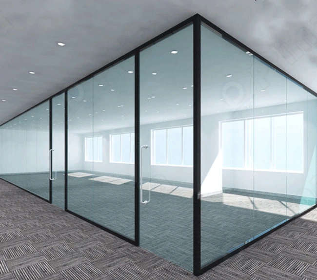 Low Cost Glass Partition Office Partition Simple Design Aluminum 4.5 Profile Series for Office Partition