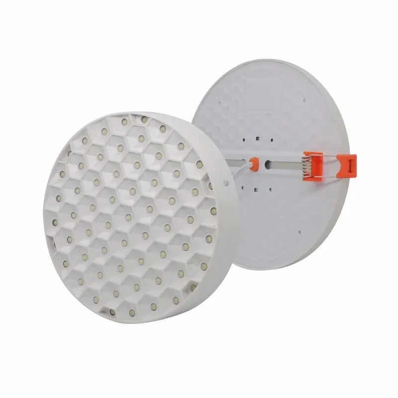 20W 30W 85-265V LED empotrable techo foco de panel abajo Luz LED redonda blanca/ blanca cálida