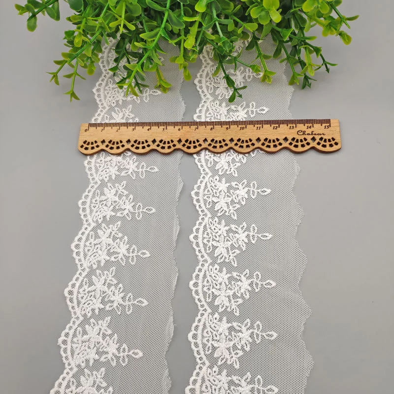 New Style Fancy Cotton Embroidery African Lace Fabric for Wedding Dress Garment Accessories